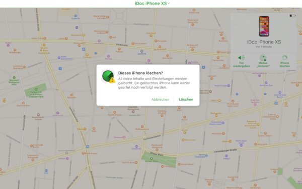 Mein iPhone suchen deaktivieren: Standort ist gespeichert - iPhone löschen