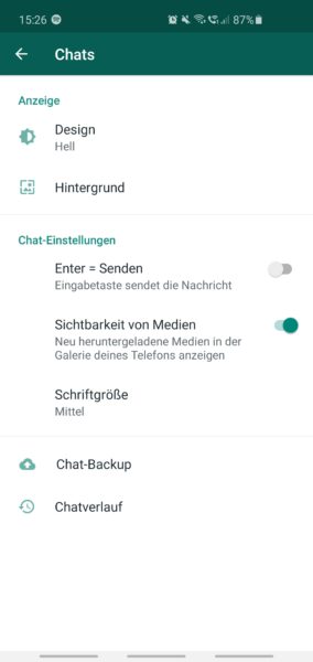 Whats App-Einstellungen: Der Klassiker