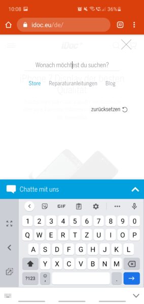 Android - Vergleich Tastatur im Einhand-Modus 2