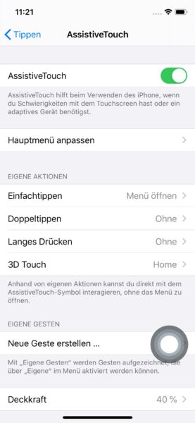 iOS Assistive Touch