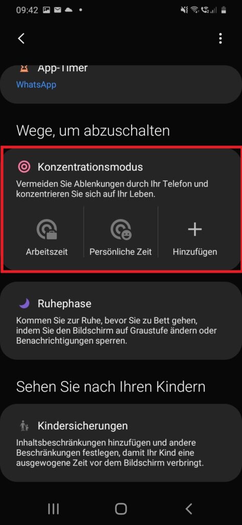 Digitales Wohlbefinden | Konzentrationsmodus | Android-Einstellungen | Blog