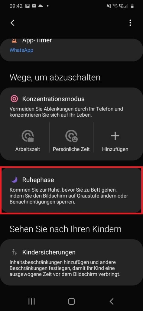 Digitales Wohlbefinden | Ruhemodus | Android-Einstellungen | Blog