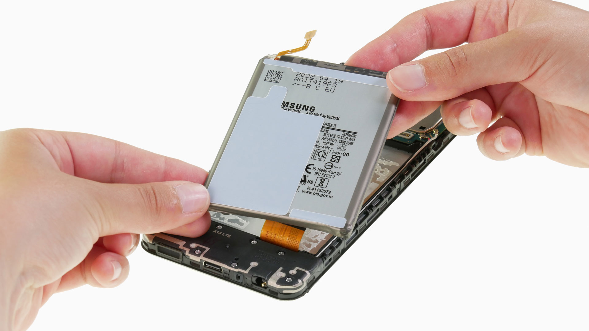 Samsung Galaxy A13 battery replacement - repair guide | iDoc