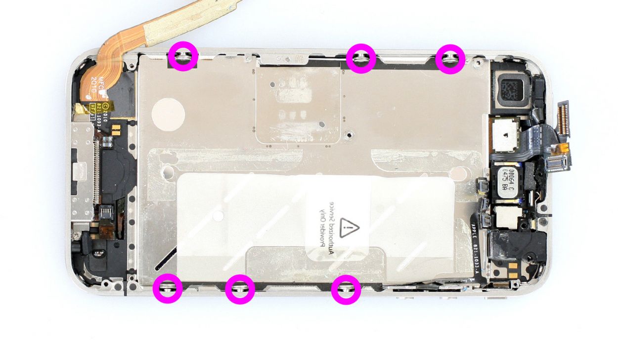 Iphone 5s screws diagram
